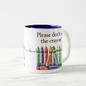 Zeichenstift-Tasse Zweifarbige Tasse (VorderseiteRechts)