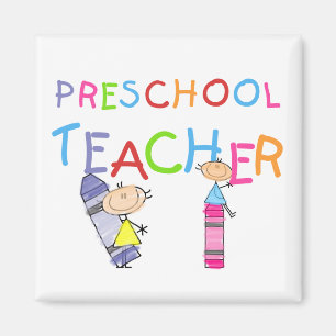 Zeichenstift-Vorschullehrer-T-Shirts und Geschenke Magnet