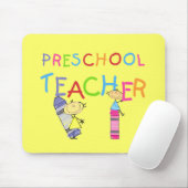 Zeichenstift-Vorschullehrer-T-Shirts und Geschenke Mousepad (Mit Mouse)