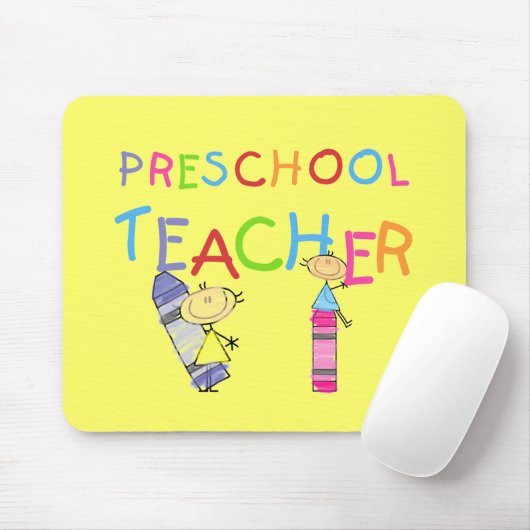 Zeichenstift-Vorschullehrer-T-Shirts und Geschenke Mousepad (Mit Mouse)