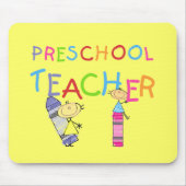 Zeichenstift-Vorschullehrer-T-Shirts und Geschenke Mousepad (Vorne)