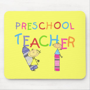 Zeichenstift-Vorschullehrer-T-Shirts und Geschenke Mousepad