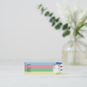 Zeichenstifte - dünn mini visitenkarte (Stehend Vorderseite)