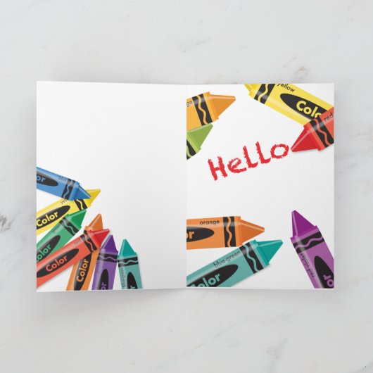 Zeichenstifte - Gruß-Karte Karte (Innenseite)