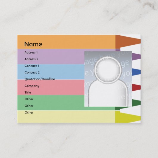 Zeichenstifte - mollig visitenkarte (Vorderseite)