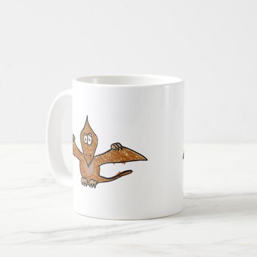 Zeichenstiftpterodactyl-Dinosaurier-Sammlung Kaffeetasse (Vorderseite Links)