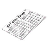 Zeichentabelle Editor für Cat Care-Muster einfügen Notizblock (angewinkelt)