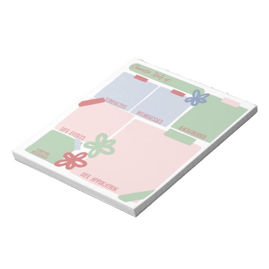 Zeichentabelle Lernkommentar Notizblock (Rotiert)