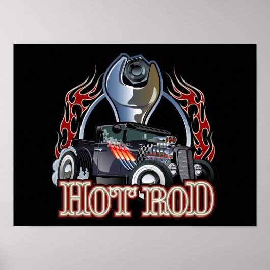 Zeichentrick-Auto Poster (Vorne)