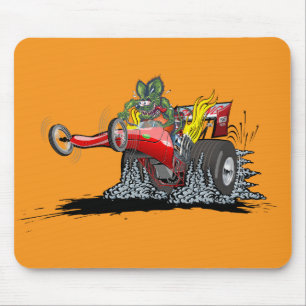 Zeichentrick-Dragster Mousepad