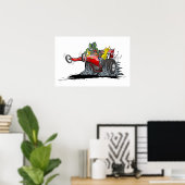 Zeichentrick-Dragster Poster (Heimbüro)