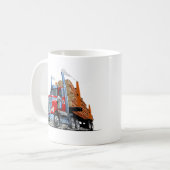 Zeichentrick-LKW Kaffeetasse (Vorderseite Links)