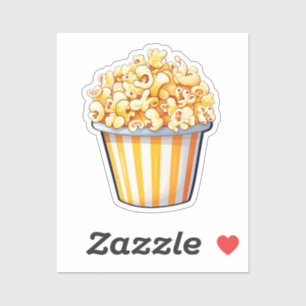 Zeichentrick-Popcorn Aufkleber
