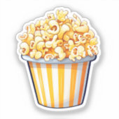 Zeichentrick-Popcorn Aufkleber (Vorderseite)