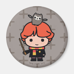 Zeichentrick Ron Weasley und Pigwidgeon Magnet