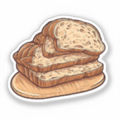 Zeichentrickbrot Aufkleber (Vorderseite)