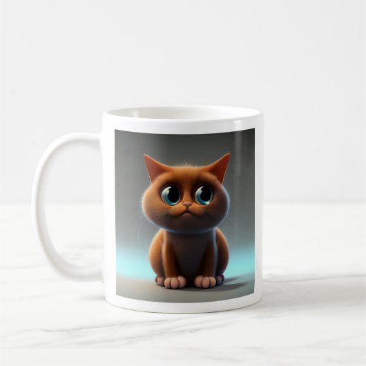 Zeichentrickdarstellung einer niedlichen Katze Kaffeetasse (Links)