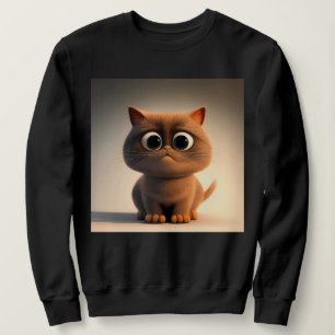 Zeichentrickdarstellung einer niedlichen Katze Sweatshirt