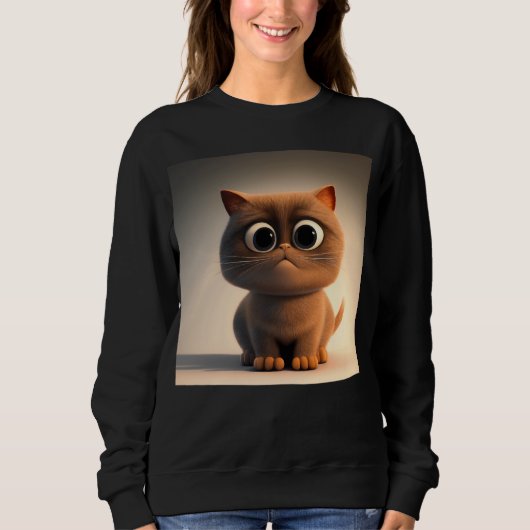 Zeichentrickdarstellung einer niedlichen Katze Sweatshirt (Vorderseite)