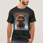 Zeichentrickdarstellung einer niedlichen Katze T-Shirt (Vorderseite)