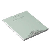 Zeichentrickdarstellung Etched Floral Notepad - Gr Notizblock (angewinkelt)