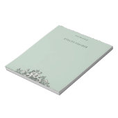 Zeichentrickdarstellung Etched Floral Notepad - Gr Notizblock (Rotiert)