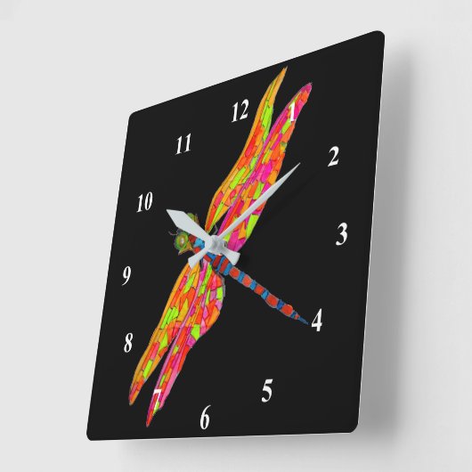 Zeichentrickdarstellung Quadratische Wanduhr (Winkel)