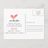 Zeichentrickdrucke Save the Date Postkarte (Rückseite)