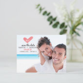 Zeichentrickdrucke Save the Date Postkarte (Stehend Vorderseite)