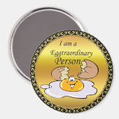 Zeichentrickeier mit großem Lächeln Magnet (Vorderseite/Rückseite)