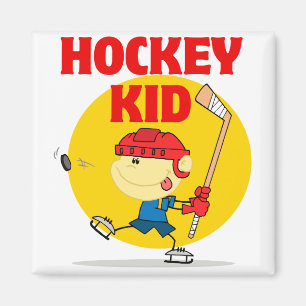 Zeichentrickfigur für niedliche Hockeyspieler Magnet