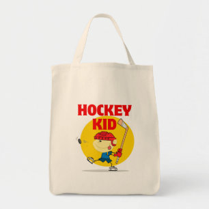 Zeichentrickfigur für niedliche Hockeyspieler Tragetasche