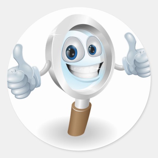 Zeichentrickfigur Runder Aufkleber (Vorderseite)