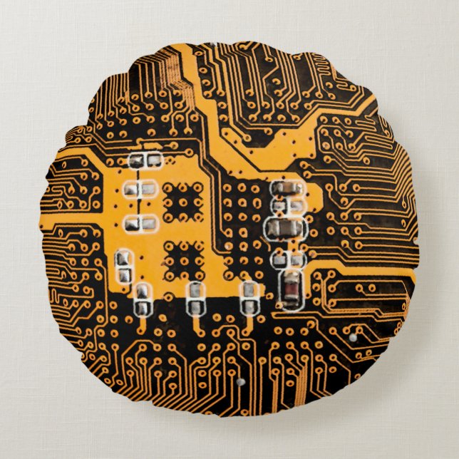 Zeichentrickfilm für Mikroschemas, Mikrogramm, Bac Rundes Kissen (Vorderseite)