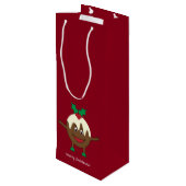 Zeichentrickfilm über Weihnachten Geschenktüte Für Weinflaschen (Rückseite Schrägansicht)