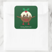 Zeichentrickfilm über Weihnachten Quadratischer Aufkleber (Tasche)