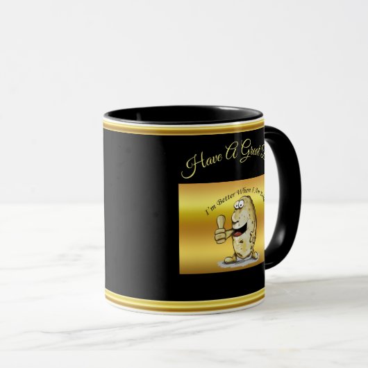 Zeichentrickkartoffel mit großen Augen 1 Tasse (VorderseiteRechts)