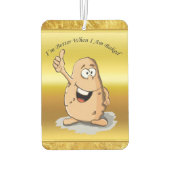 Zeichentrickkartoffel mit großen Augen 2 Autolufterfrischer (Rückseite)