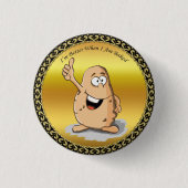 Zeichentrickkartoffel mit großen Augen 2 Button (Vorderseite)