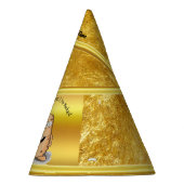 Zeichentrickkartoffel mit großen Augen 2 Partyhütchen (Rechts)