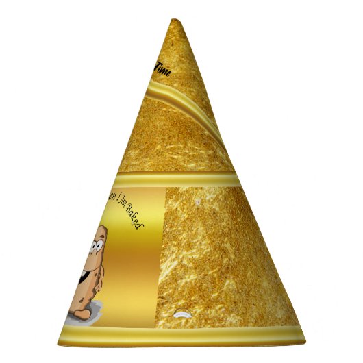 Zeichentrickkartoffel mit großen Augen 2 Partyhütchen (Rechts)