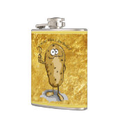 Zeichentrickkartoffel mit großen Augen 3 Flachmann (Links)