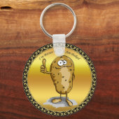 Zeichentrickkartoffel mit großen Augen 3 Schlüsselanhänger (Vorderseite)