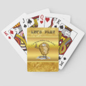 Zeichentrickkartoffel mit großen Augen 3 Spielkarten (Rückseite)