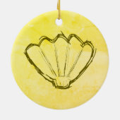 Zeichentrickskizze auf altem Papier Keramik Ornament (Hinten)