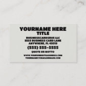 Zeichentrickskizze Visitenkarte (Rückseite)