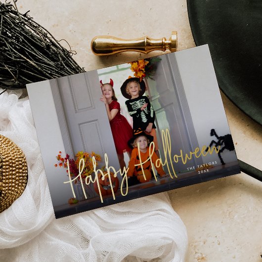 Zeichentrickskript Halloween-Foto Folien Feiertagskarte