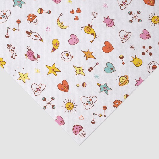 Zeichentrickzeichen Nahtloses Muster Seidenpapier (Ausschnitt)