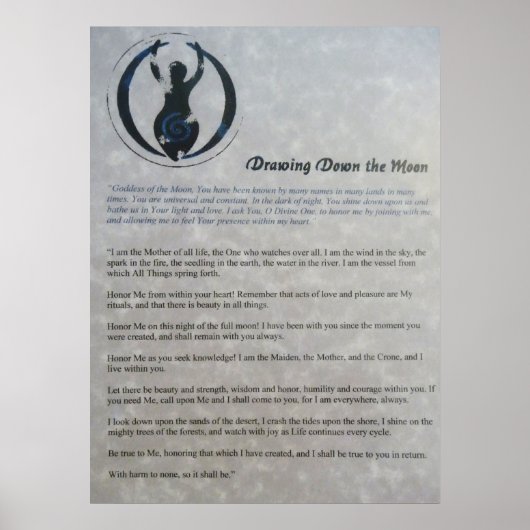 Zeichn auf dem Mondplakat Poster (Vorne)