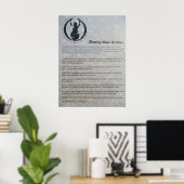 Zeichn auf dem Mondplakat Poster (Heimbüro)